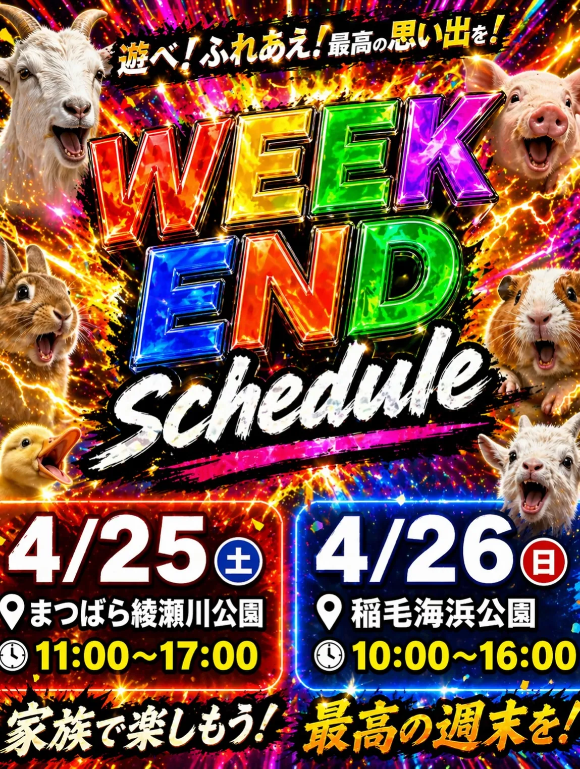 🌿週末スケジュール🐾